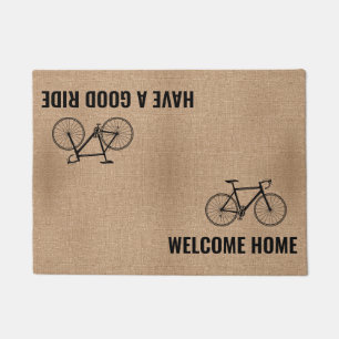 Gute Fahrt & Begrüßung Zuhause   Empfang von Radfa Fußmatte