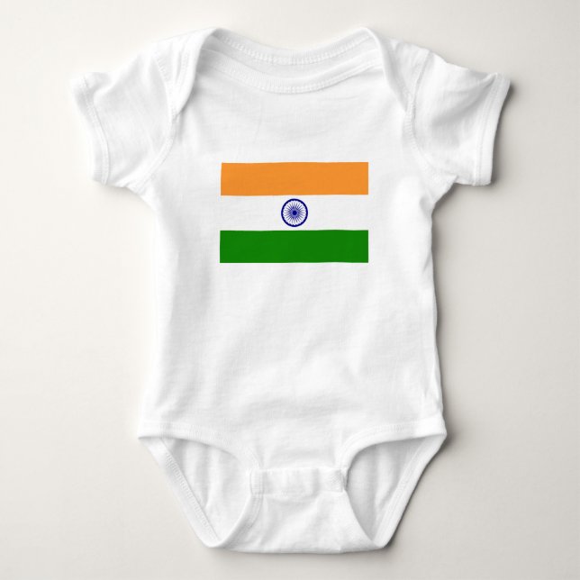 Gute Farbindische Flagge "Tiranga " Baby Strampler (Vorderseite)