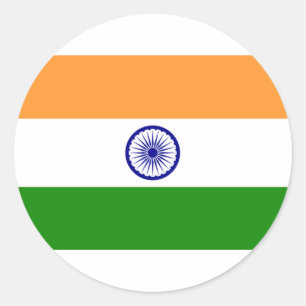 Gute Farbindische Flagge "Tiranga " Runder Aufkleber