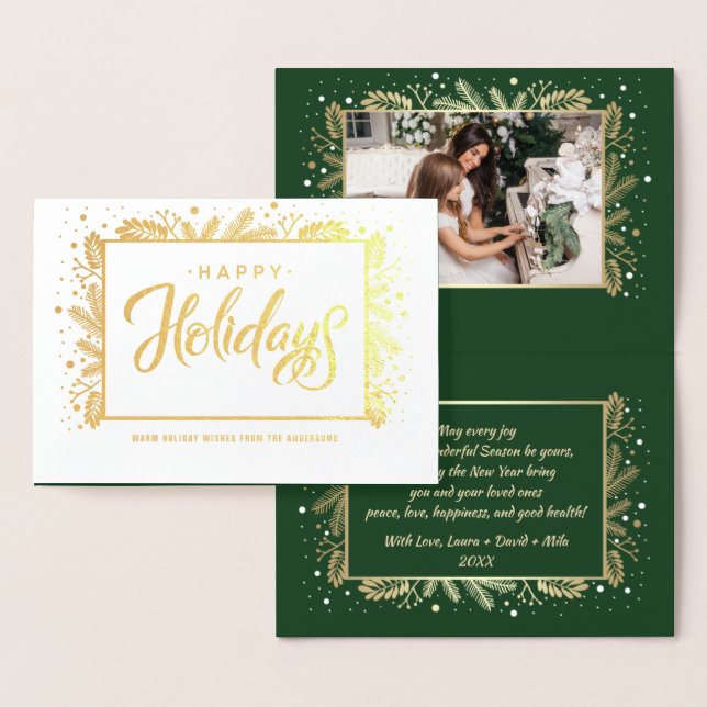 Gute Ferien. Custom Foto Luxury Folienkarte (Anzeige)