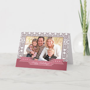 Gute Ferien. Custom Foto Snowflake Muster Feiertagskarte