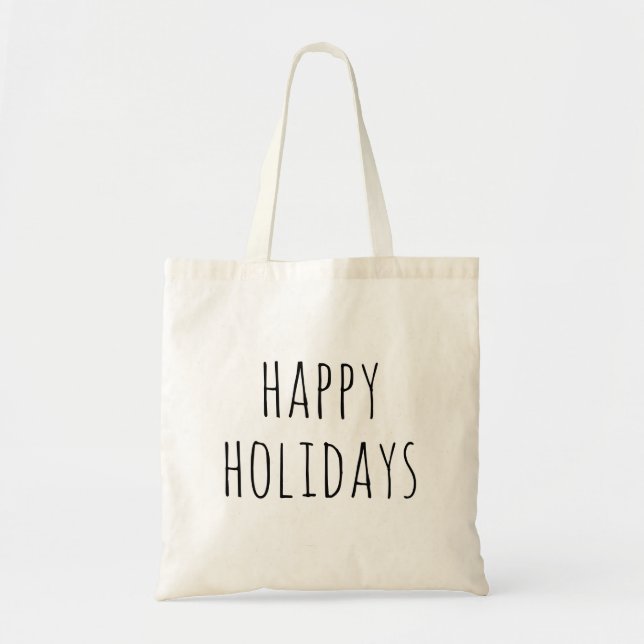 Gute Ferien. Minimalistisches Weihnachts-Niedlich- Tragetasche (Vorne)