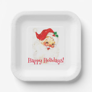 Gute Ferien mit dem Weihnachtsmann Pappteller