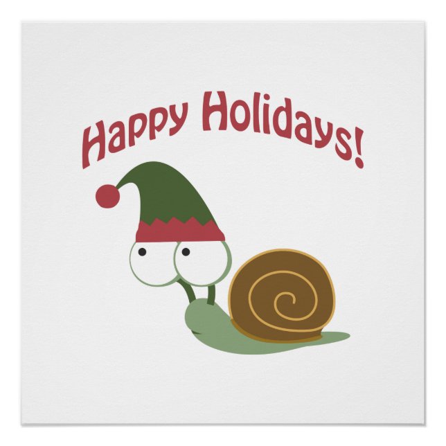 Gute Ferien! Snail Elf Poster (Vorderseite)
