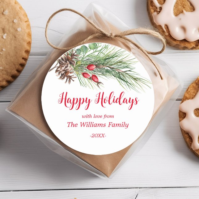 "Gute Ferien!" Weihnachten Runder Aufkleber (Von Creator hochgeladen)