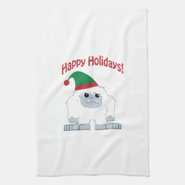 Gute Ferien! Weihnachten Yeti Handtuch