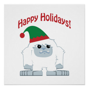 Gute Ferien! Weihnachten Yeti Poster