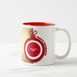 Gute Ferien. Weihnachtsfeiern für kundenspezifisc Zweifarbige Tasse