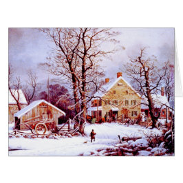 Gute Ferien. Weihnachtskarten im Winter