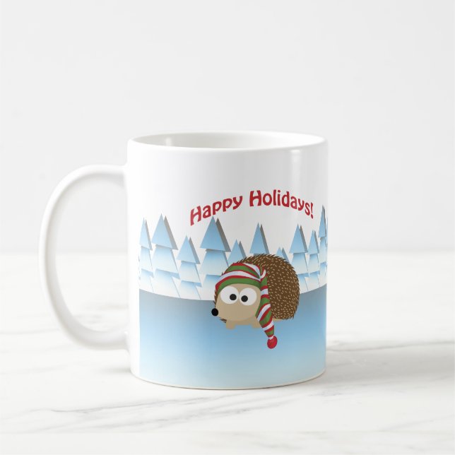 Gute Ferien! Winter Igel Kaffeetasse (Links)
