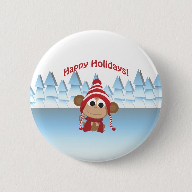 Gute Ferien! Wintermonate Button (Vorderseite)