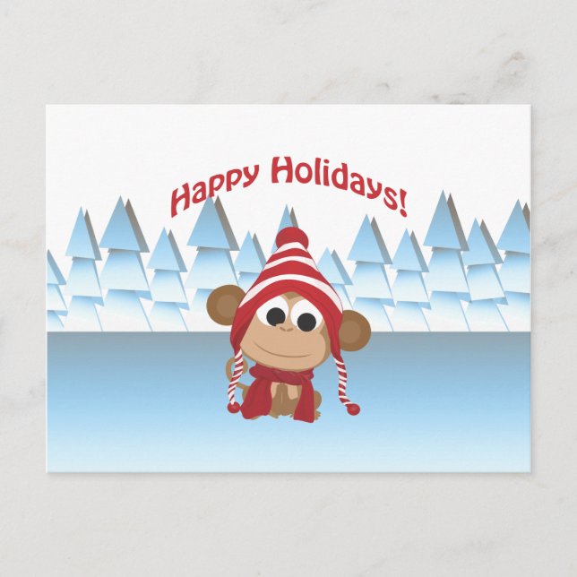 Gute Ferien! Wintermonate Feiertagspostkarte (Vorderseite)