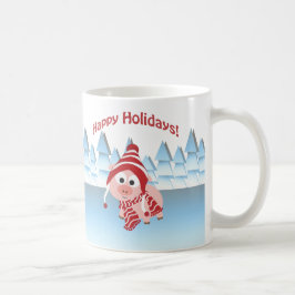 Gute Ferien! Winterschwein Kaffeetasse