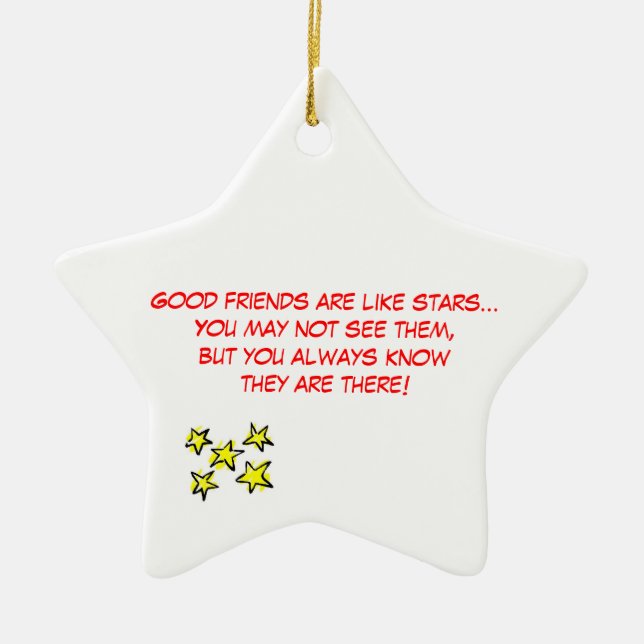 Gute Freund-Weihnachtsverzierung Keramikornament (Vorne)