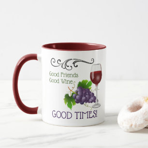 Gute Freunde, guter Wein Tasse