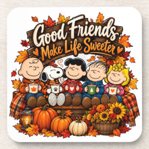 Gute Freunde machen das Leben süßer! Getränkeuntersetzer