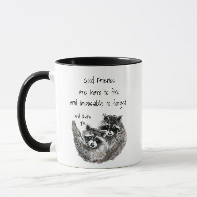 Gute Freunde schwer zu finden unmögliches Vergesse Tasse (Links)