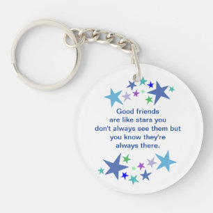 Gute Freunde sind wie Stars Fun Quote Schlüsselanh Schlüsselanhänger