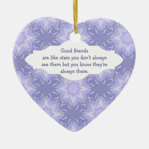 "Gute Freunde sind wie Stern-" Zitat-Aquarell Keramik Ornament