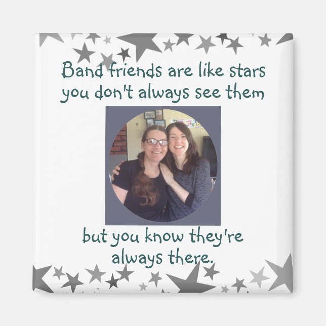 Gute Freunde sind wie Sterne Custom Quote Magnet (Vorne)