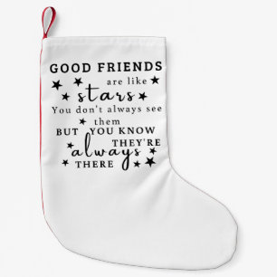 Gute Freunde sind wie Sterne: Freundschaftsangebot Kleiner Weihnachtsstrumpf