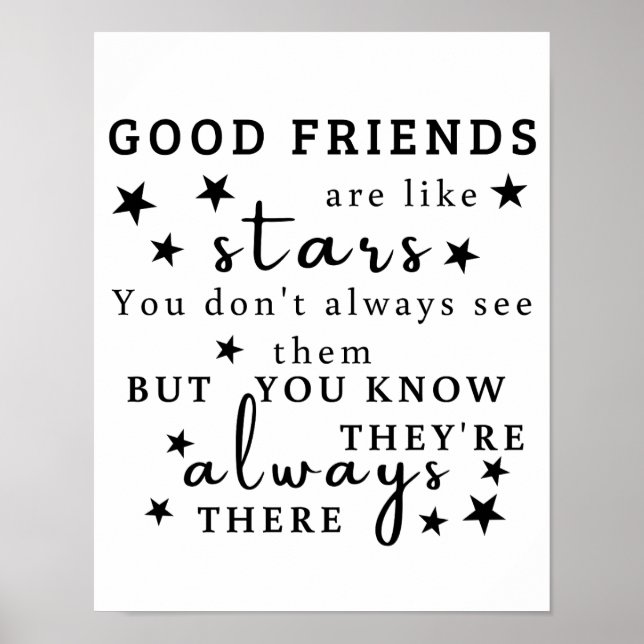 Gute Freunde sind wie Sterne: Freundschaftsangebot Poster (Vorne)