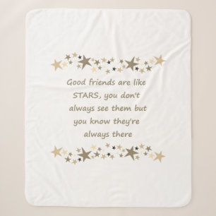 Gute Freunde sind wie Sterne Inspirierender Spruch Sherpadecke