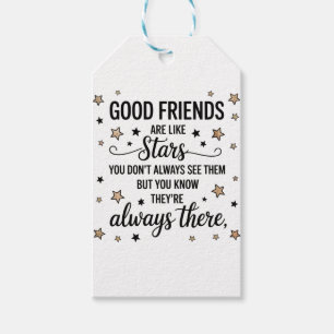 Gute Freunde sind wie Sterne Inspirierendes Zitat Geschenkanhänger