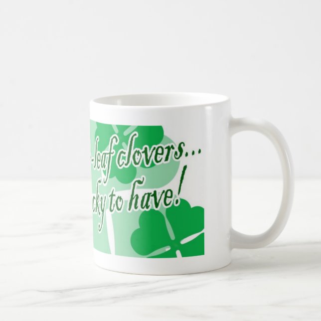 Gute Freunde und Vier-Leaf-Clovers Kaffeetasse (Rechts)