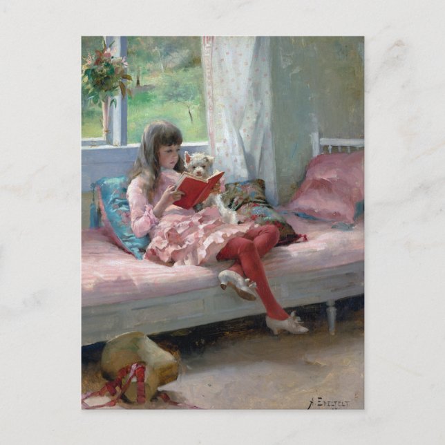 Gute Freunde von Albert Edelfelt 1881 Postkarte (Vorderseite)