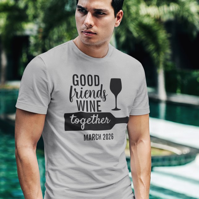 Gute Freunde Wein Verkostung Reise Flasche T-Shirt (Von Creator hochgeladen)