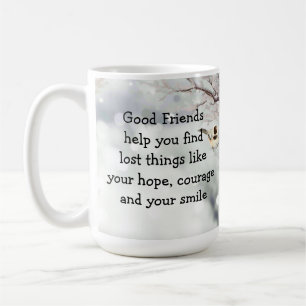 Gute Freundschaften Zitat Niedliche Vogelkunst Kaffeetasse