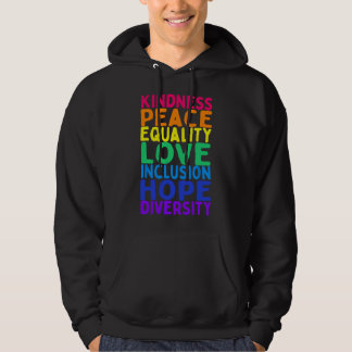 Güte Frieden Gleichheit Inklusion Vielfalt Mensch Hoodie