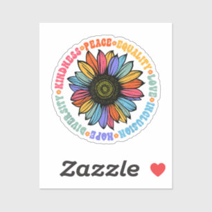 Güte Frieden Gleichheit Liebe Hoffnung Diversity M Aufkleber