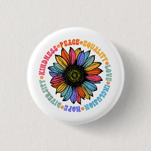 Güte Frieden Gleichheit Liebe Hoffnung Diversity M Button