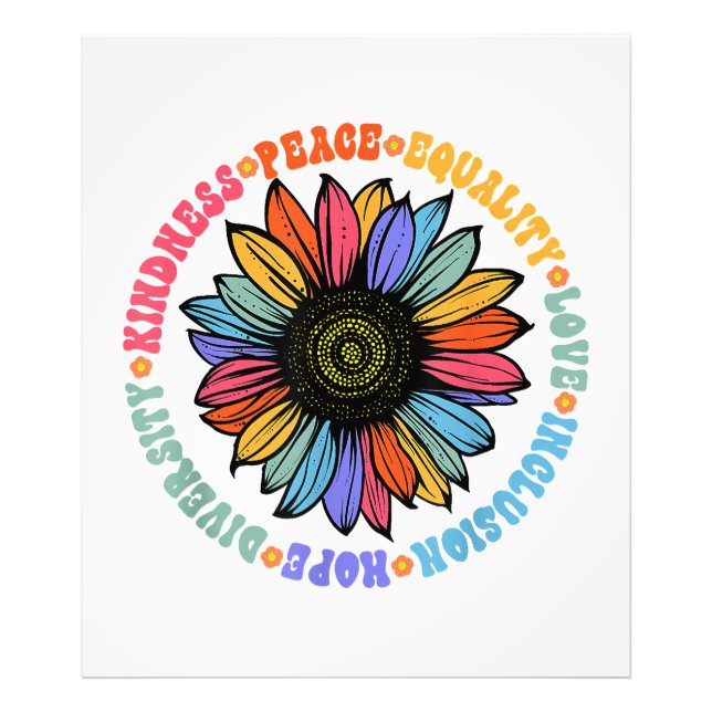 Güte Frieden Gleichheit Liebe Hoffnung Diversity M Fotodruck (Vorne)