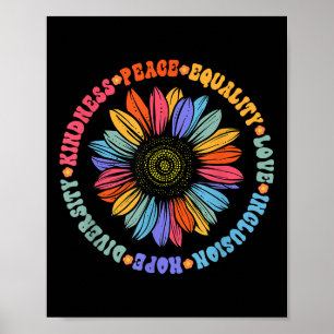 Güte Frieden Gleichheit Liebe Hoffnung Diversity M Poster