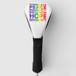 Güte Frieden Gleichheit Liebe Inklusion Hoffnung L Golf Headcover