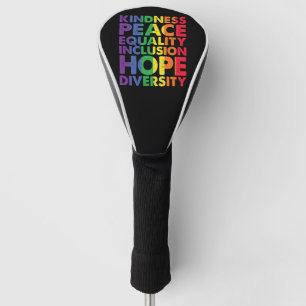 Güte Frieden Gleichheit Liebe Inklusion Hoffnung L Golf Headcover
