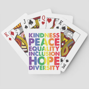 Güte Frieden Gleichheit Liebe Inklusion Hoffnung L Spielkarten