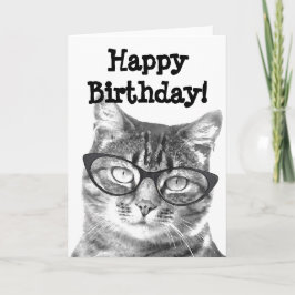 Gute Geburtstagskarte mit lustigem Katzendesign Karte