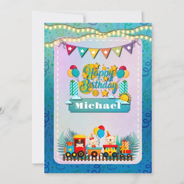 Gute Geburtstagskurse mit Niedlichen Tieren (Vorderseite)