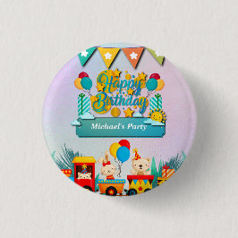 Gute Geburtstagskurse mit Niedlichen Tieren Button