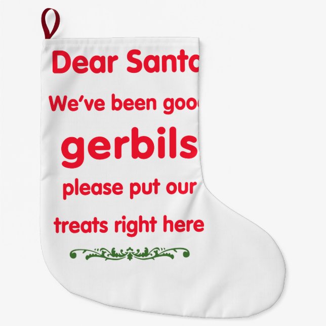 gute Gerbils Großer Weihnachtsstrumpf (Vorderseite)