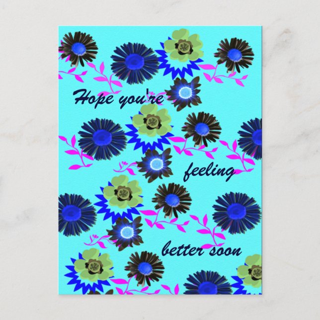 Gute Gesundheit bald Postkarte (Vorderseite)