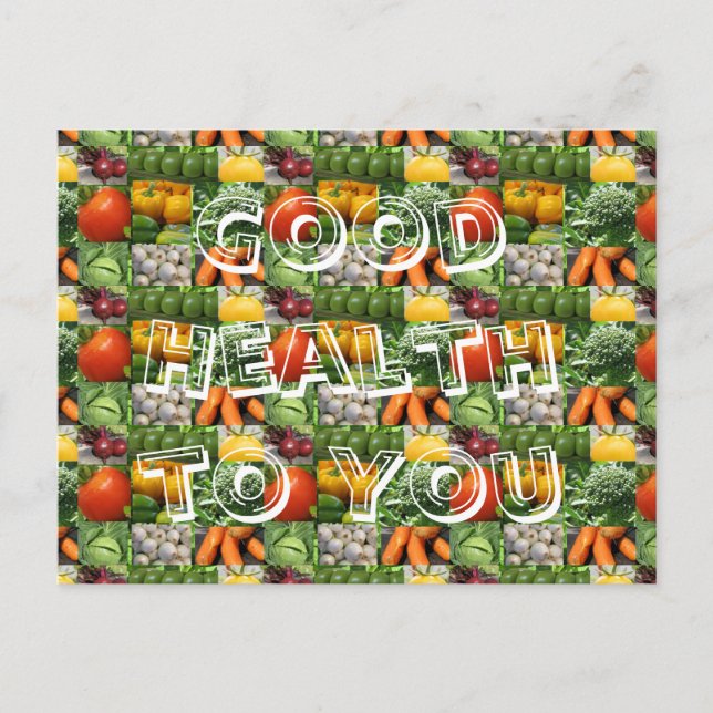 Gute Gesundheit für Sie Postkarte (Vorderseite)