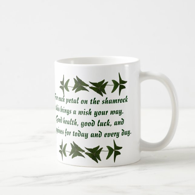 Gute Gesundheits-irische Segen-Tasse Kaffeetasse (Rechts)