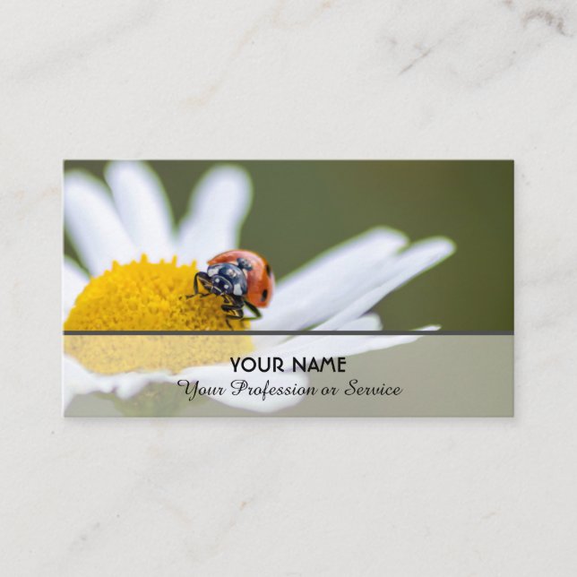 Gute glückliche Ladybugs für gesundes Wohlbefinden Visitenkarte (Vorderseite)