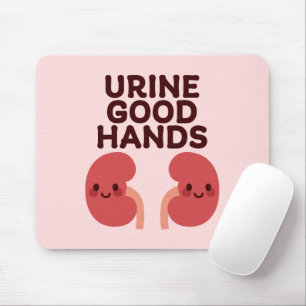 Gute Hände im Urin - Niedlich lächelndes Nierendes Mousepad