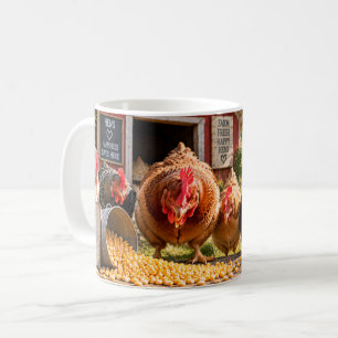 Gute Hennen bekommen Leckerlis Kaffeetasse